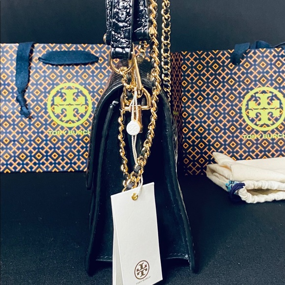 Tory Burch embossed double strap leather bag - Picture 12 of 16